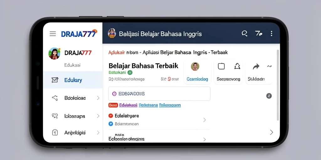 Antarmuka aplikasi DRAJA777 yang menarik dan interaktif.
