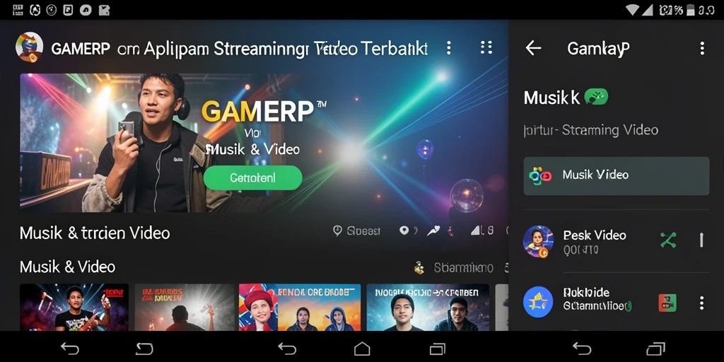 Antarmuka GAMERP yang menampilkan fungsi Streaming Video yang menarik.