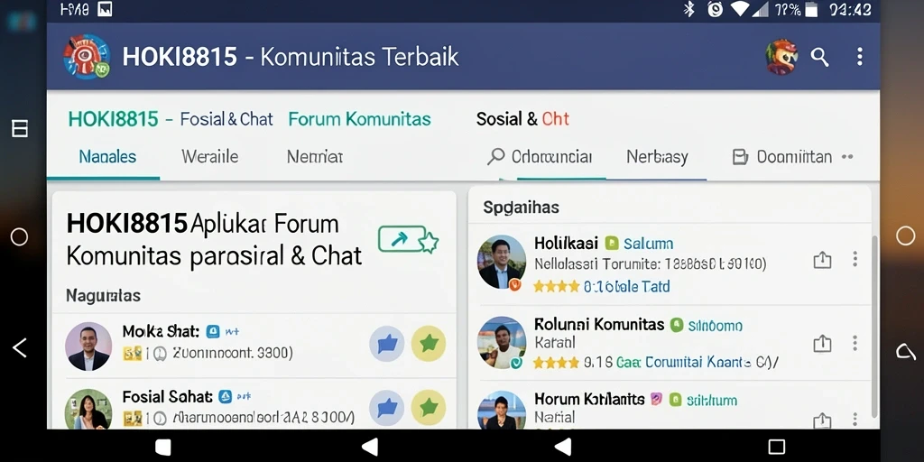 Tampilan antarmuka HOKI8815 yang modern dan fungsional untuk Forum Komunitas.