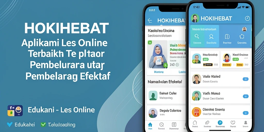 Antarmuka HOKIHEBAT yang ramah pengguna untuk Les Online.