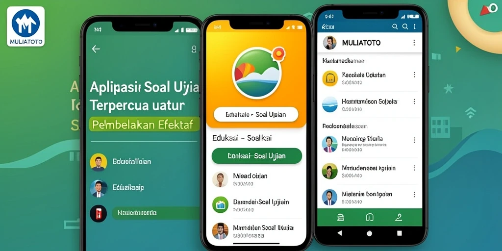 Tampilan antarmuka aplikasi MULIATOTO untuk soal ujian.