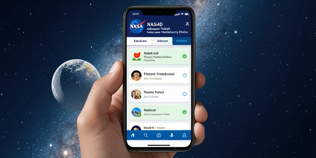 Antarmuka aplikasi NASA4D yang menampilkan berbagai fungsi Flashcard.