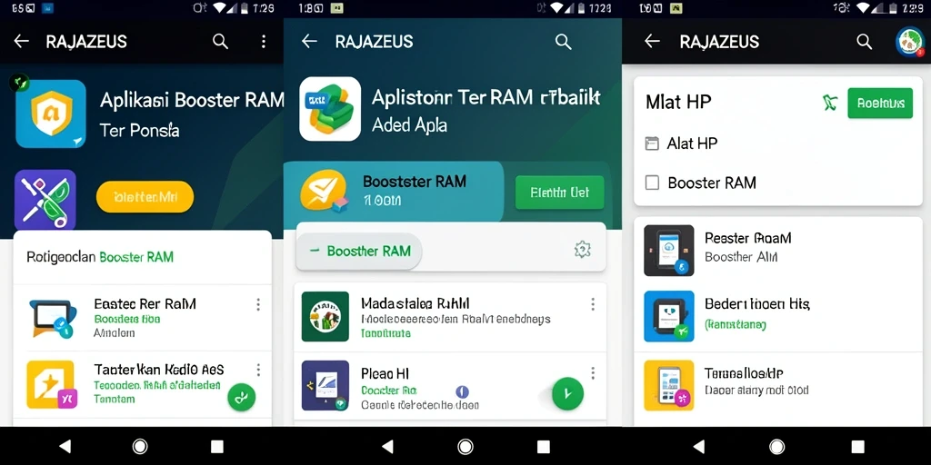 Tampilan antarmuka utama RAJAZEUS untuk optimasi RAM.