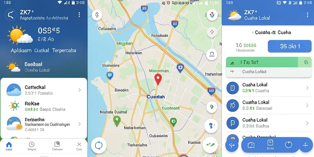 Antarmuka ZK7 menampilkan data cuaca lokal dengan jelas.