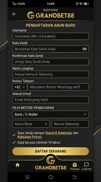 Cara Registrasi Akun Baru Grandbet88 Yang Tepat