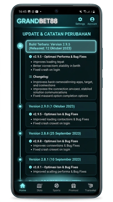 Riwayat Versi grandbet88 untuk Pengguna Android
